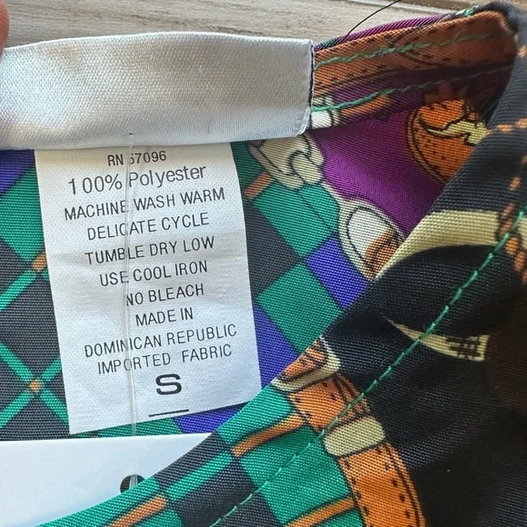 🐎Vintage NWT Nicola Scarf Horse Print Top🐎 - Picture 5 of 7